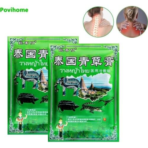 8pcs Thailand Medical Plaster Rheumatoid Neck Back Sticker Body Massage Relaxation Lumbar Knee Back Joint Pain Killer Sprain