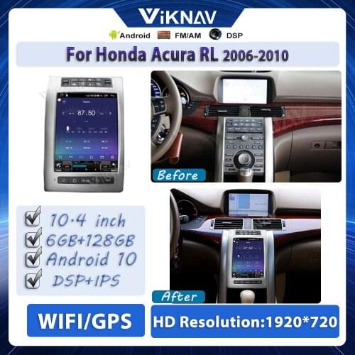 Android 10 Vertical screen Car Radio for Honda Acura RL 2006 2007 2008 2009 2010 Car stereo multimedia player GPS navigation