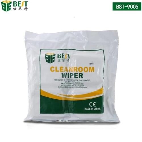 White Polyester Dustless Computer Laptop Mobile Phone Screen Wiper Soft Cleanroom Wipers Microfiber Anti Static Non Dust Cloth