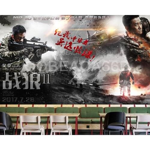 Free Shipping Custom 3D Cinema Wallpaper Wolf 2 Commando Theme Restaurant Hotel Decoration Background Wallpaper Good Mural