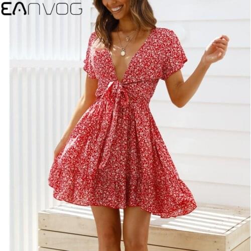 Summer Short Sleeve Dresses EAnvog China