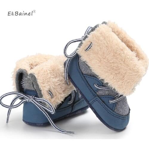 Fleece Warm Winter Baby Boys Snow Boots Infant Shoes Antiskid Baby Shoes Girls First Walkers Baby Boots Fur