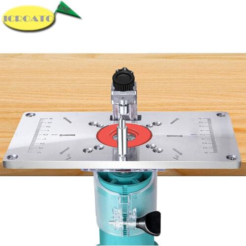 Router Table Plate Trimming Machine Engraving Router Board Engraving Flip Board Aluminum Router Table Insert Board for Makita