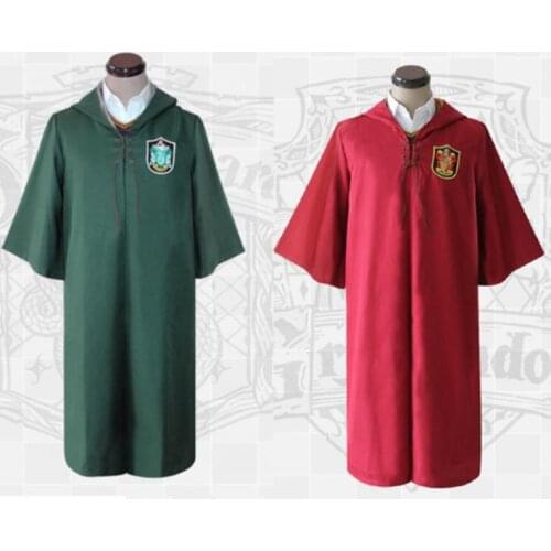 Harri Halloween Cosplay Costume Robe Cloak For Gryffindored Slytherin Potter School Uniform For Adult Party Magican School Cloth