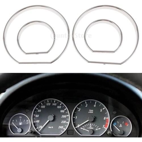 Chrome Speedometer Gauge Dial Rings Bezel TRIM For BMW E46 M3 2000-2006