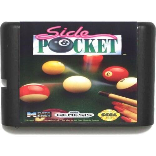 Side Pocket 16 bit MD Game Card For Sega Mega Drive For Genesis