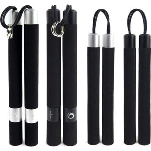 China Kung Fu beginner Sponge Safety Nylon Solid Nunchuck 200g Adult Youth Taekwondo Training Performance EVA Aluminum Nunchaku