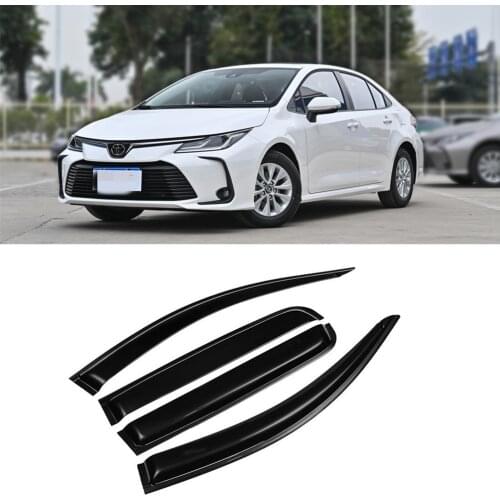 For Toyota Corolla 2019 2020 2021+ Sedan Side Window Visor Sun Rain Deflector Guard Awnings Shelters Smoke Adhesive Cover Trim