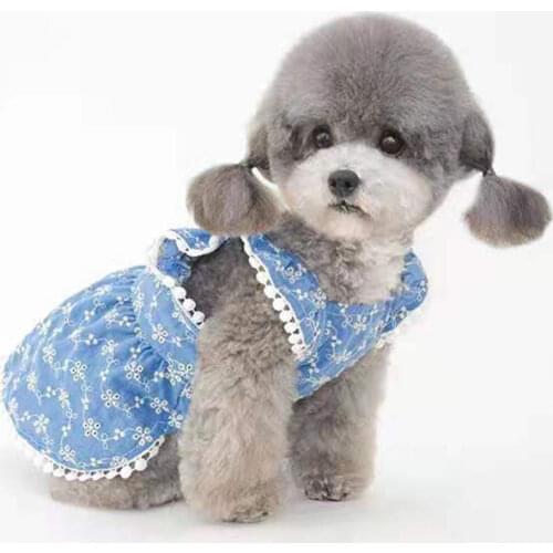 Summer Small Dog Clothes Puppy Floral Dress Hat Cap Cute Pet Costumes Headwear For Small Dogs Dog Clothing Products Dropshipping