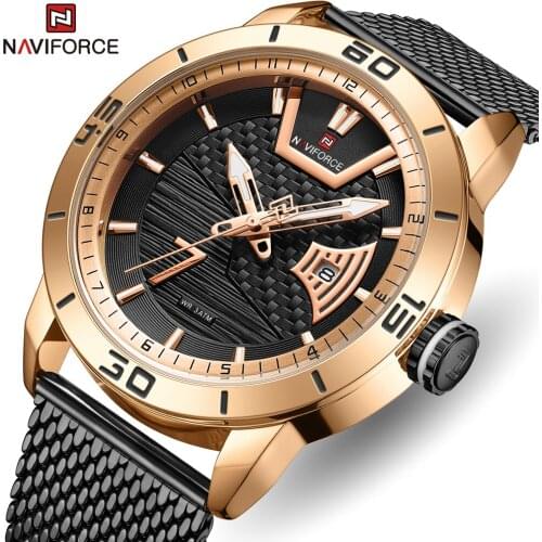Top Brand NAVIFORCE Men Watch,Mens Fashion Luxury Business Watches,Stainless Steel Sport Waterproof Wristwatch,Relogio Masculino