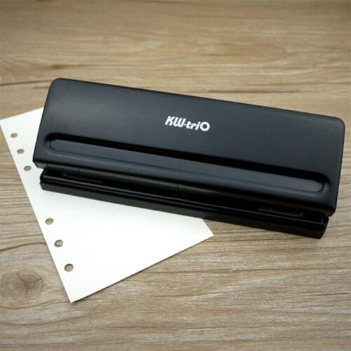 Metal 6 Hole Punch Scrapbooking Tools Paper Cutter Adjustable A4 A5 A6 Loose-Leaf DIY Craft Puncher Office Binding Supplies