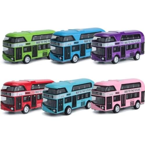 1:43 Car Model Double-decker London Bus Alloy Diecast Vehicle Toys For Kids Boys 634F