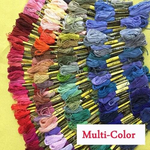 150 Colors DMC Similar 100% Cotton Embroidery Thread Kits for Cross Stitch Mouline 6 Strands Floss 8m Sewing Skein Craft