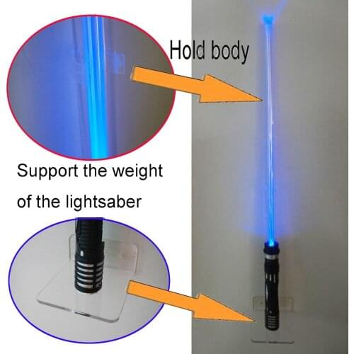 LIGHTSABER WALL MOUNT / Vertical wall mount / Clear acrylic / For FX Lightsaber