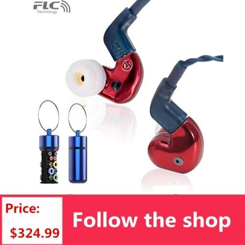 FORREST FLC8S Can tune Headphone Tuning stick IEM HiFi Triple-Driver Hybrid 2BA+Dynamic In-Ear Earphones
