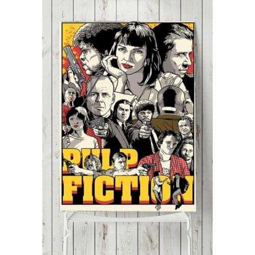 Postermanya Pulp Fiction Movie Poster Poster 50x70 cm wall graphics gráficos de parede настенная графика
