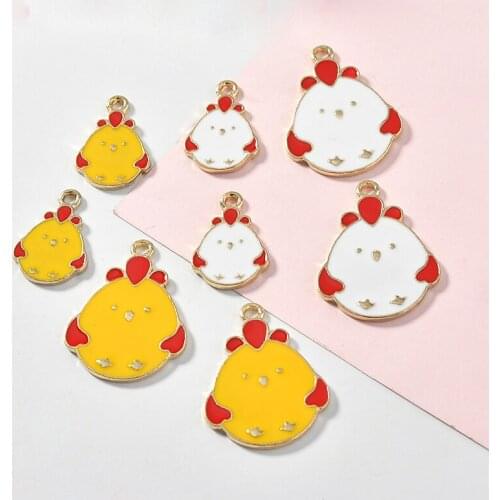Cute chick shape 30pcs/lot color alloy drop oil charms diy jewelry earring/key/bracelet pendants accessory