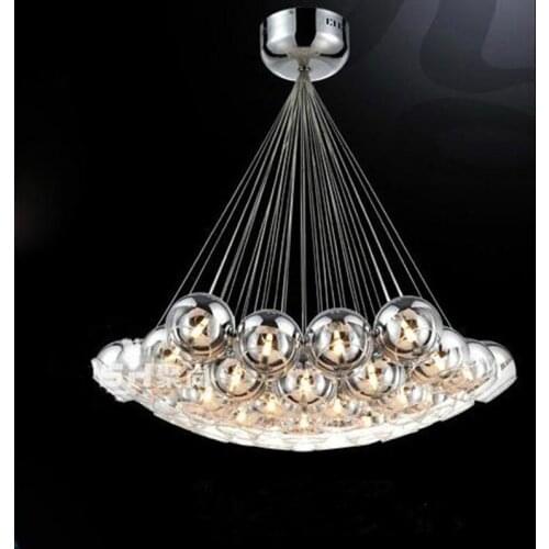 Modern G4 LED Colorful Glass Pendant Lights Glass Ball Suspension Lamp for Dinning Living Room Indoor Pendant Lighting AL500