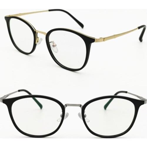 Hight classic nickel copper combined acetate decoration front rim light weight wayframe prescription glasses frame for ladies