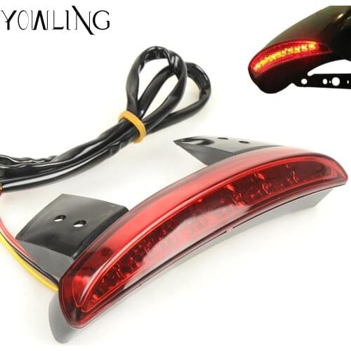 Motorcycle Fender Rear tail light blinker Smoke Red light bulb lamp For XL 1200R Sportster Roadster 2004 2005 2006 2007