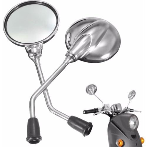 1 pair of chrome chrome motorcycle motorcycle dirt bike rear view rear view mirror 8mm round