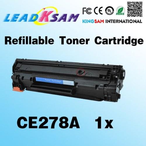 1x refillable toner caritridge CE278A 278 278a 78a compatible for laserjet pro P1560 1566 1600 1606DN M1536DNF printer