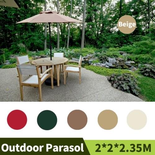 2M Camping Sunshade Patio Umbrella Balcony Furniture Garden Beach Umbrella Parasol Garden Accessories Outdoor (No Umbrella Base)