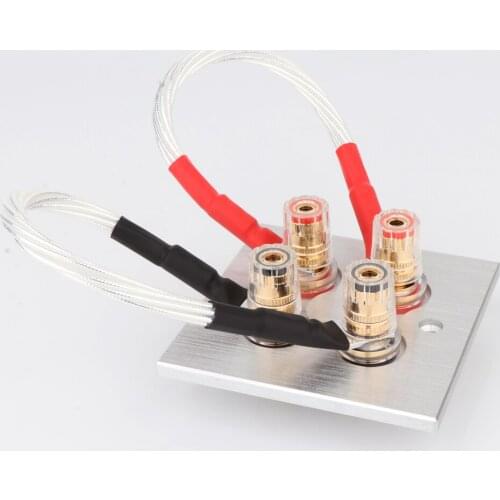 4Pieces Odin Silver Plated Jumper Cables 19mm With Y Spade To Y Spade Plug Bridge Jumper Audio Cable