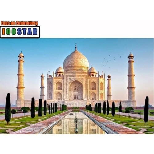 Diy Handmade Diamond Painting Taj Mahal/Building Scenery Picture 5D Full Diamond Mosaic Embroidery Painitng Cross Stitch Craft