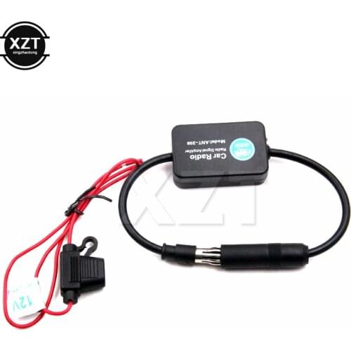 1PCS ANT-208 For 12V Auto Car Automobile AM Radio Amplifier Antenna FM Signal Amp Booster Universal For Marine new adapter