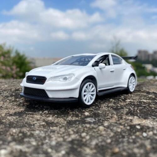 1:32 Diecast Vehicles Subaru WRX STI Alloy Automobile Ornaments Metal Model Car Collection Gifts for Kids