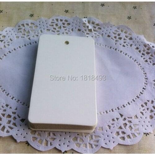 Free shipping 200 pcs/lot blank white 350 gsm paper tag 6x10cm/baking price tag/clothing hang tag/gift swing tag/labels printing