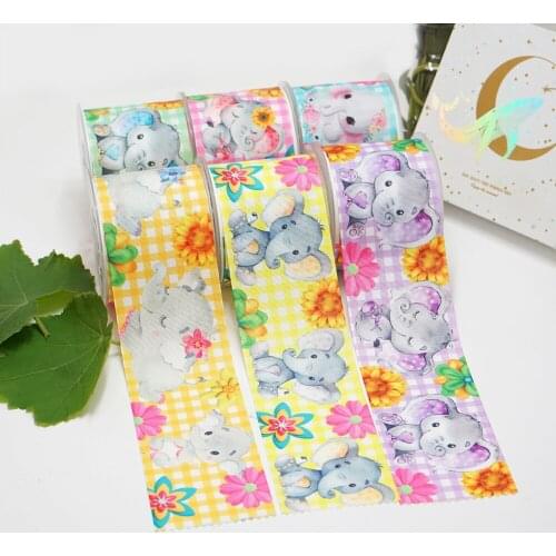 Free shipping 2021new arrival 50yards cartoon printed grosgrain ribbons 51386