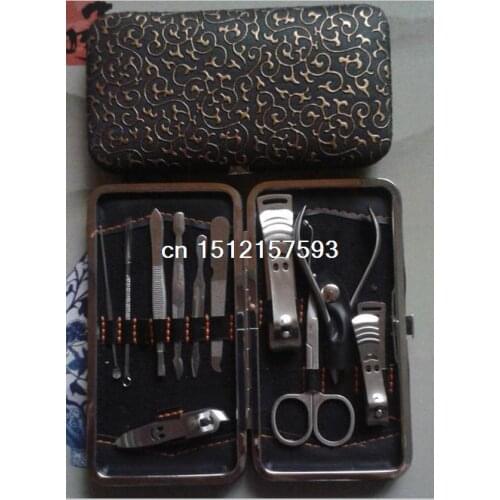 Free Shipping Clipper scissors Travel shellac Manicure Set Pedicure Tools drawing KIt pro Nail Cutter