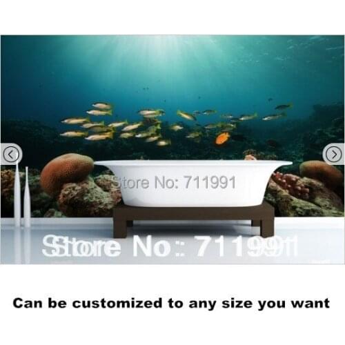 Free shipping Snappers on a Reef Wall Mural wallpaper