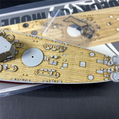1/700 Scale Wooden Deck & Anchor Chain for Trumpeter 05734 USS North Carolina BB-55 Model Ship Battleship Accessories