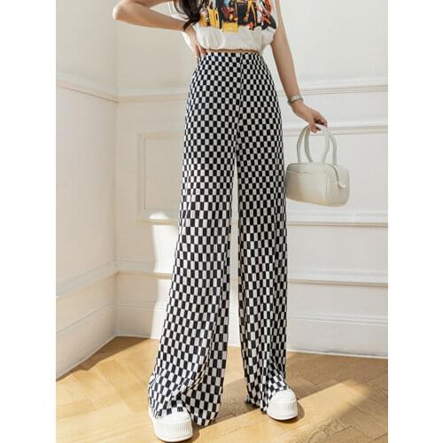 Doornot Women's Plaid Trousers