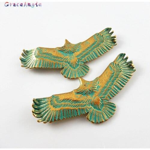 GraceAngie 5PC Rock Man Alloy Charms Eagle Pendant Jewelry DIY Punk Earring Necklace Vintage Women Gift Handmade Accessory Craft