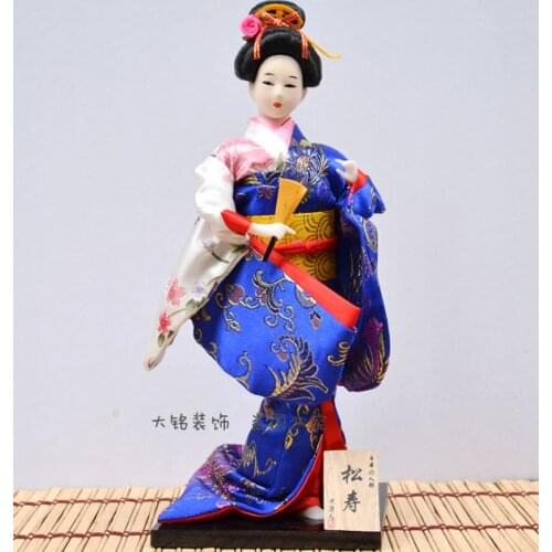 Japanese Geisha kimono doll doll ladies Decor furnishings Japanese silk ornaments y62 figure