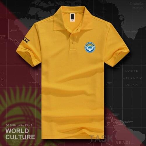 Kyrgyzstan Kyrgyz KG KGZ polo shirts men short sleeve white brands printed for country 2018 cotton nation team flag new flag 20