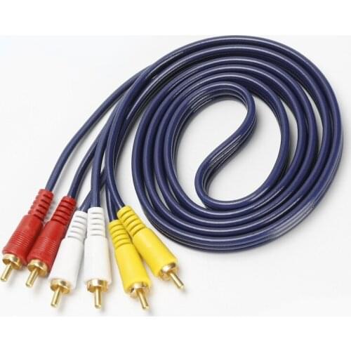 3 RCA to 3 RCA Composite Audio Video AV Cable Cord Male to Male Plug Connect TV DVD Player Recorder and DVD Cameras
