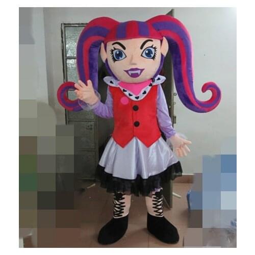 Vampirina Mascot Costume Great Professional Quality Girl Vampire Girls Mascot for Adult Halloween Purim Party Fancy Dress