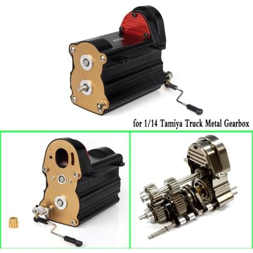 Metal Gearbox Transfer Case for 1/14 Tamiya RC Truck Trailer Tipper Scania MAN Benz Actros Volvo Car Diy Parts
