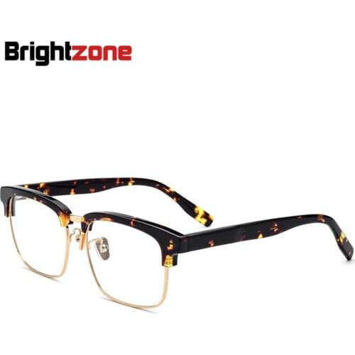 Brightzone Foreign Trade Hot Sell Acetate Glasses Frame High Archives Men Women Square Spectacle Frame Plain Lens