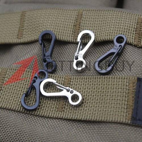 5pcs/pack Mini Spring Backpack Clasps Climbing Carabiners EDC Keychain Camping Bottle Hooks Paracord Tactical Survival Gear