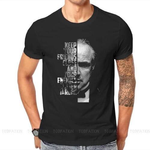 The Godfather Gangster Movie TShirt for Men Marlon Brando Humor Leisure Sweatshirts T Shirt Novelty New Design Loose