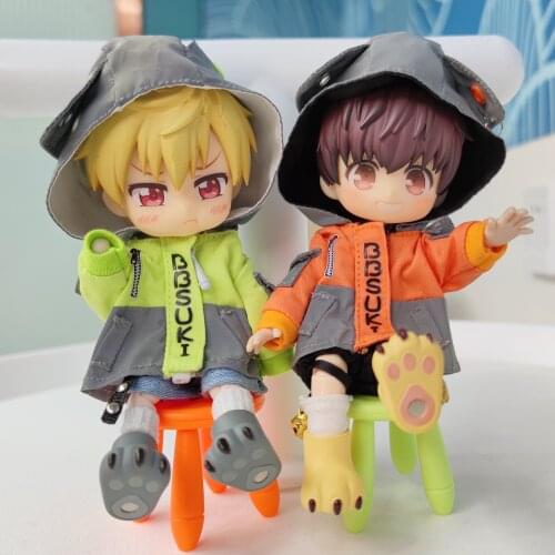 New 1/12 Bjd Doll Clothes Fashion Fluorescent Sports Jacket for Ob11,obitsu11,DDF,GSC Baby Clothes Doll Accessories