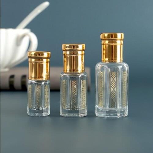 Wholesale3/6/12ml Perfum Bottles Essence Oil Dropper Bottles Massage Oil Essence Bottle Gilding Glass Lipgloss Rall-on Bottles