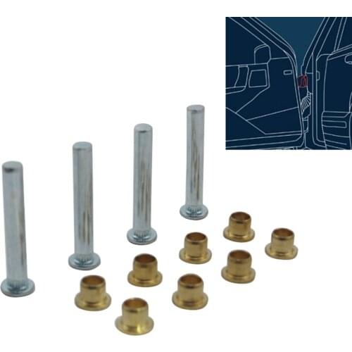 Car Door Hinge Pins Bushing Repair Assembly Kit Set For Nissan Navara 97-05 D22 High Strength Corrosion-resistant