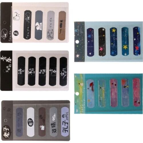 5pcs Breathable PE Bandages Band Aid Waterproof Cute Cartoon Hemostasis Adhesive